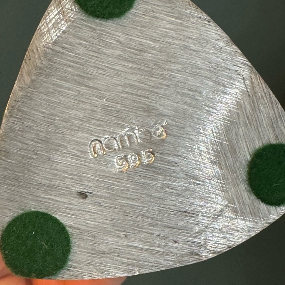 Vintage MCM NAMBE 595 & 596 TRI-CORNER TAPER METAL CANDLESTICK HOLDERS 9.5" & 7" - Picture 10 of 12